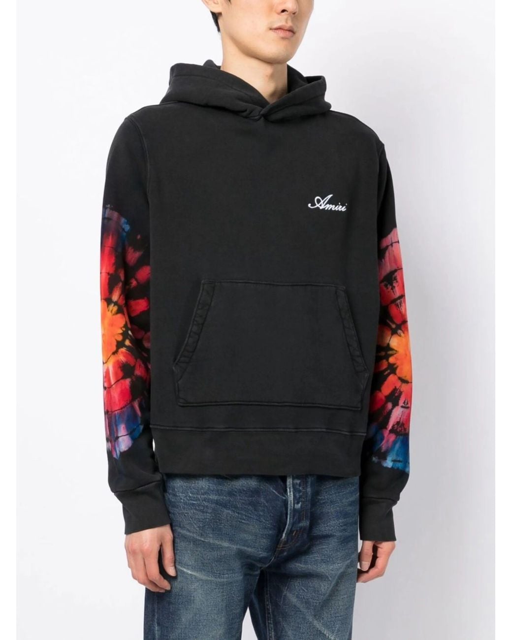 Amiri Black Spot Tie Dye Hoodie for men