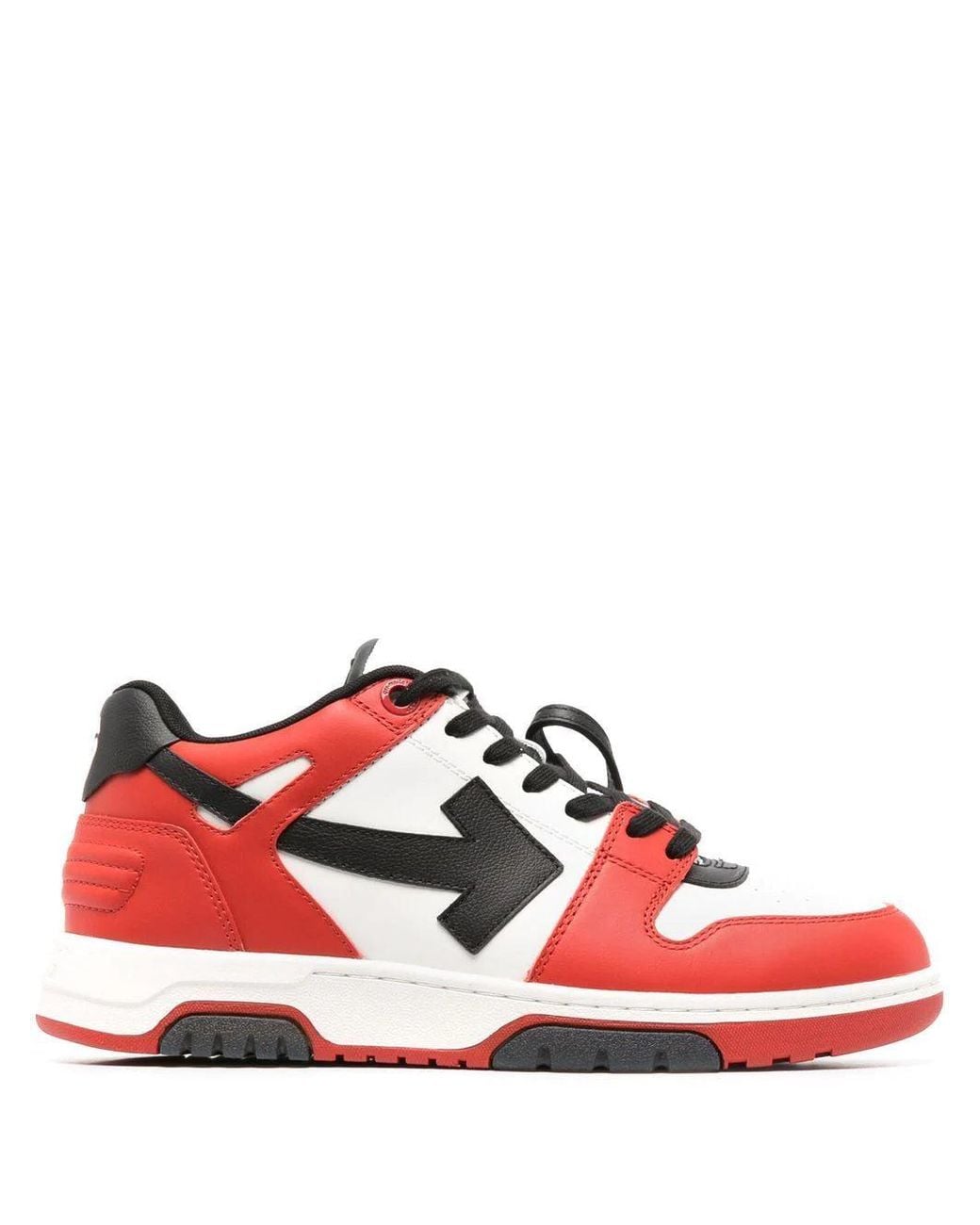 Off-White c/o Virgil Abloh Red Men Out Of Office Calf Leather Sneakers for men