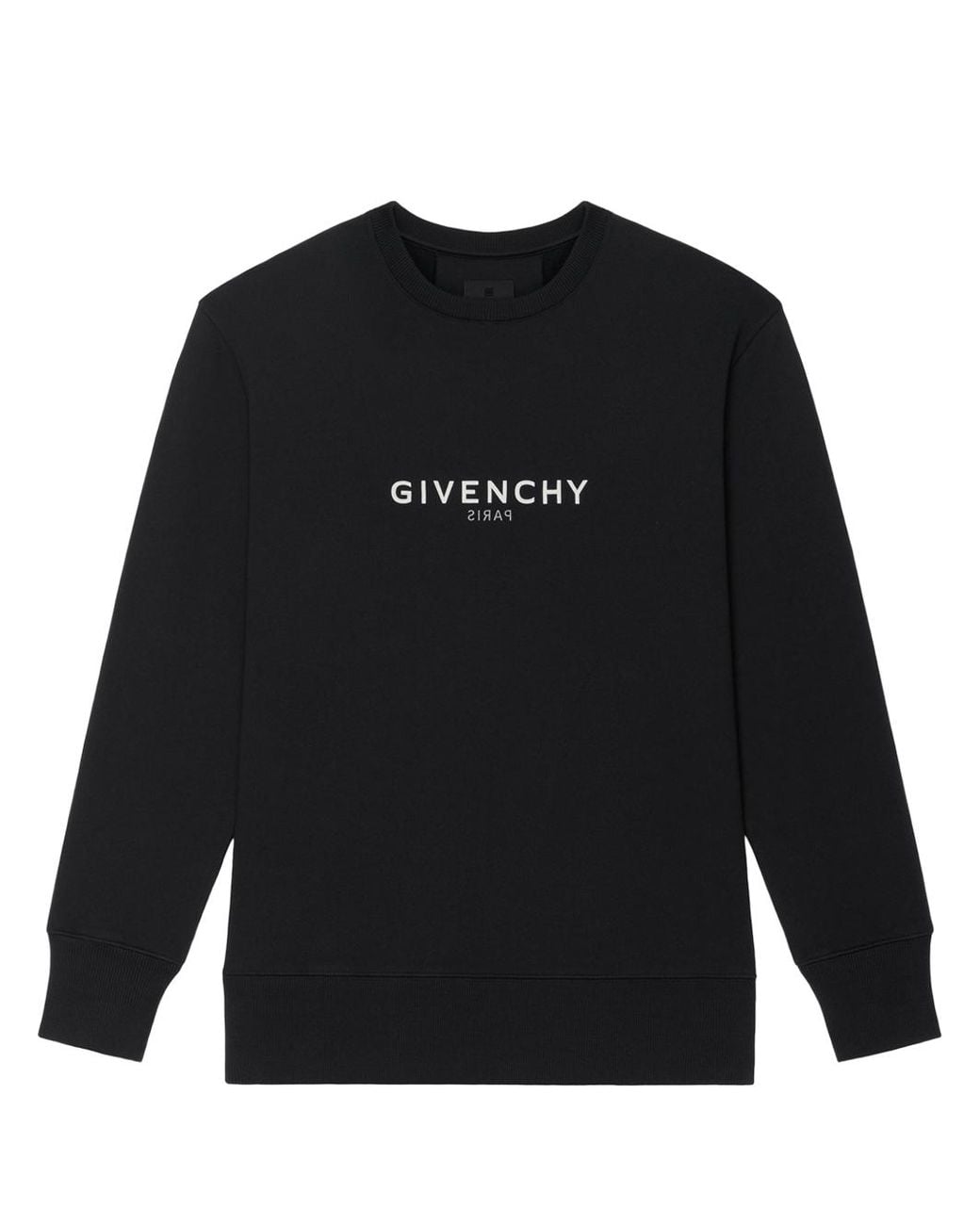 Givenchy Black Reverse Paris Slim Fit Sweatshirt for men