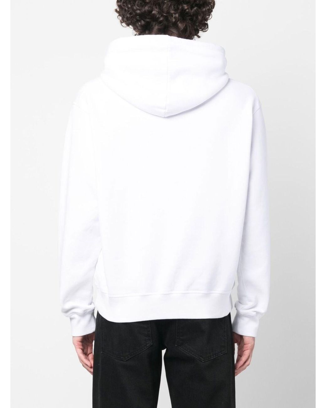 DSquared² White Cool Fit Maple Leaf Hoodie for men