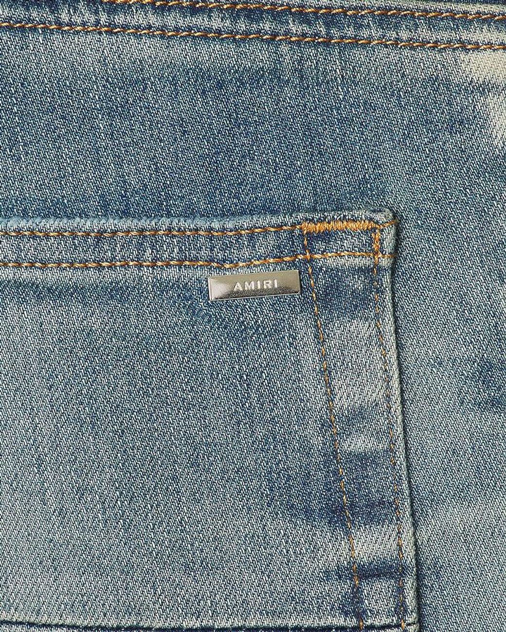 Amiri Mx1 Bleached Paisley Skinny Jeans in Blue for Men | Lyst