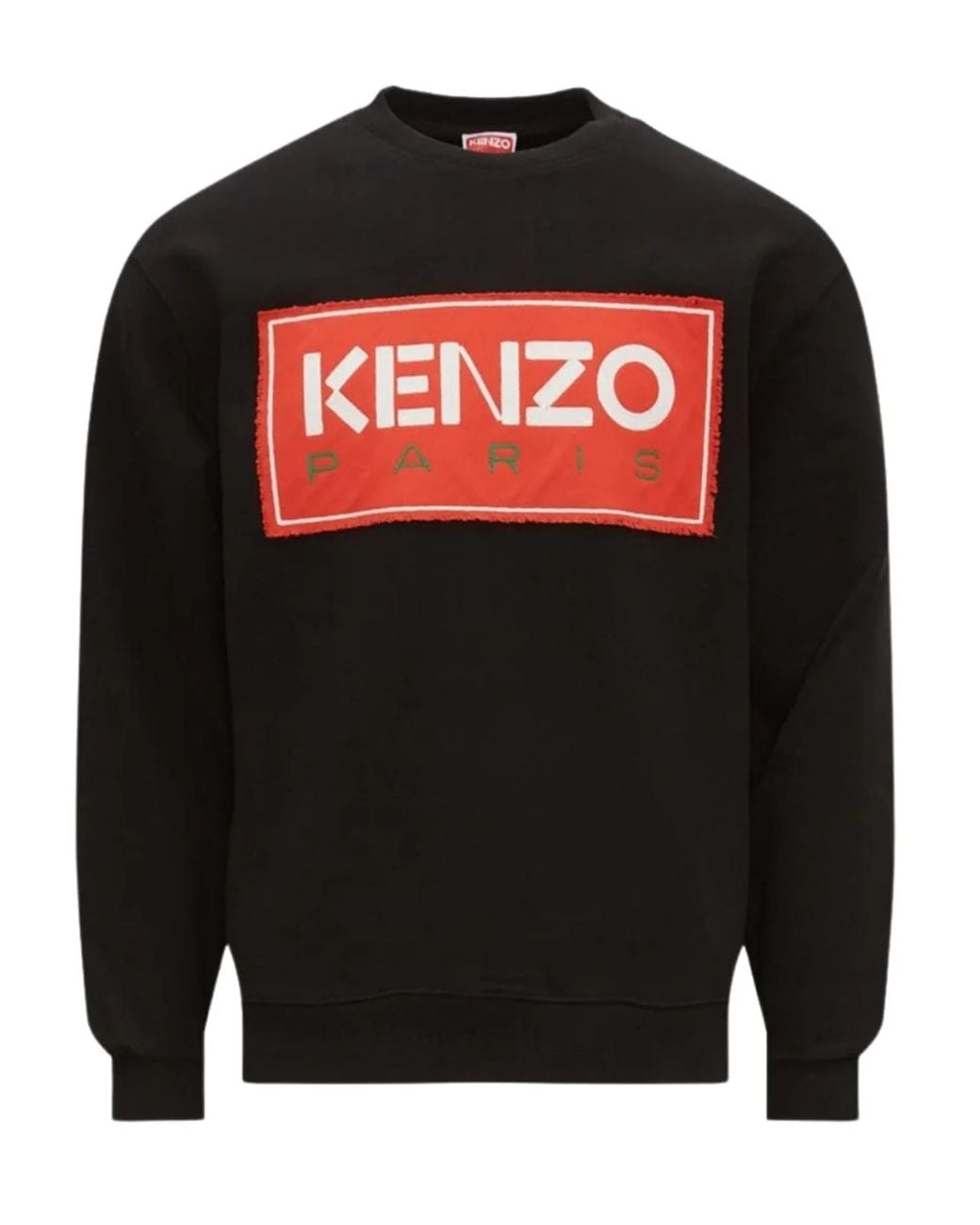 KENZO Black Paris Blocked Logo Sweatshirt for men