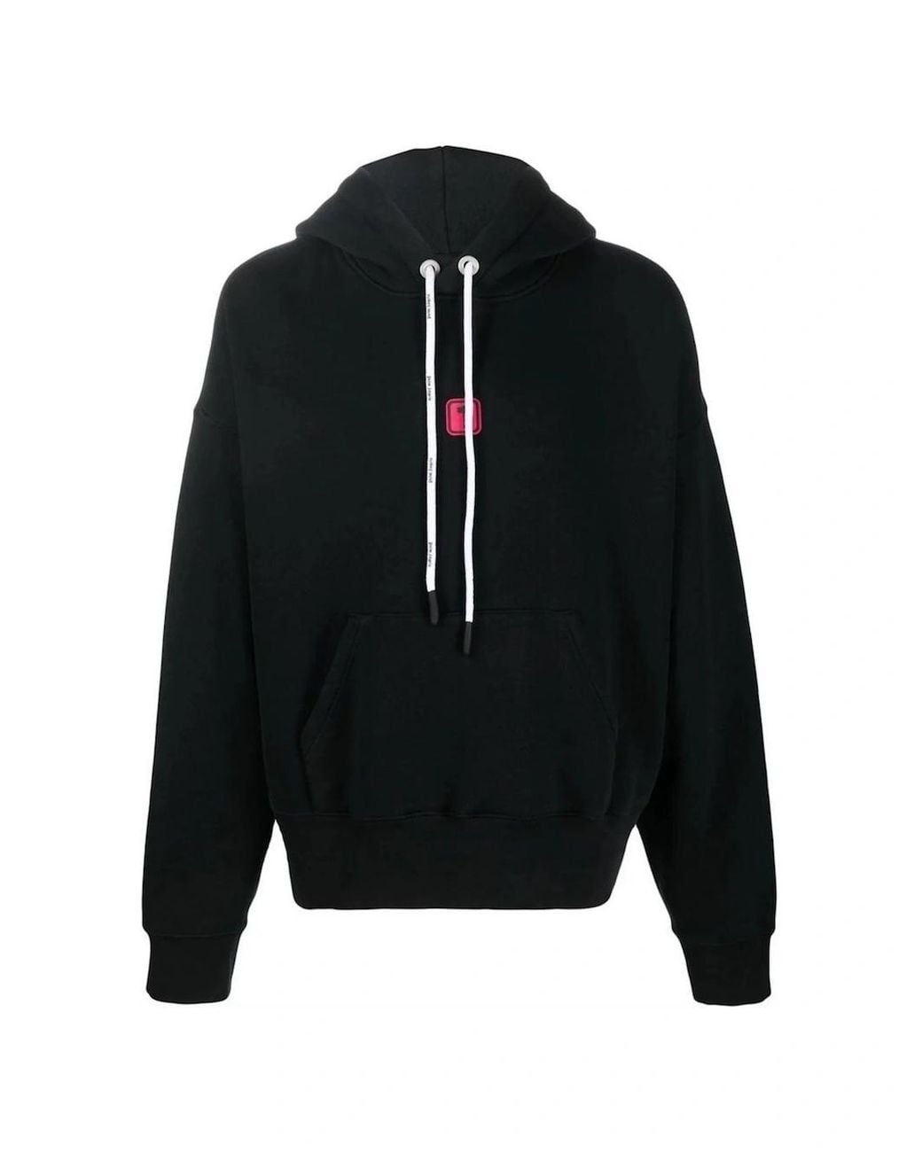 Palm Angels Black Bold Angels Pxp Logo Hoodie for men