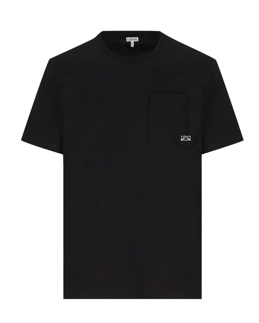 Loewe Black Two-Tone Anagram Embroidered Pocket T-Shirt for men