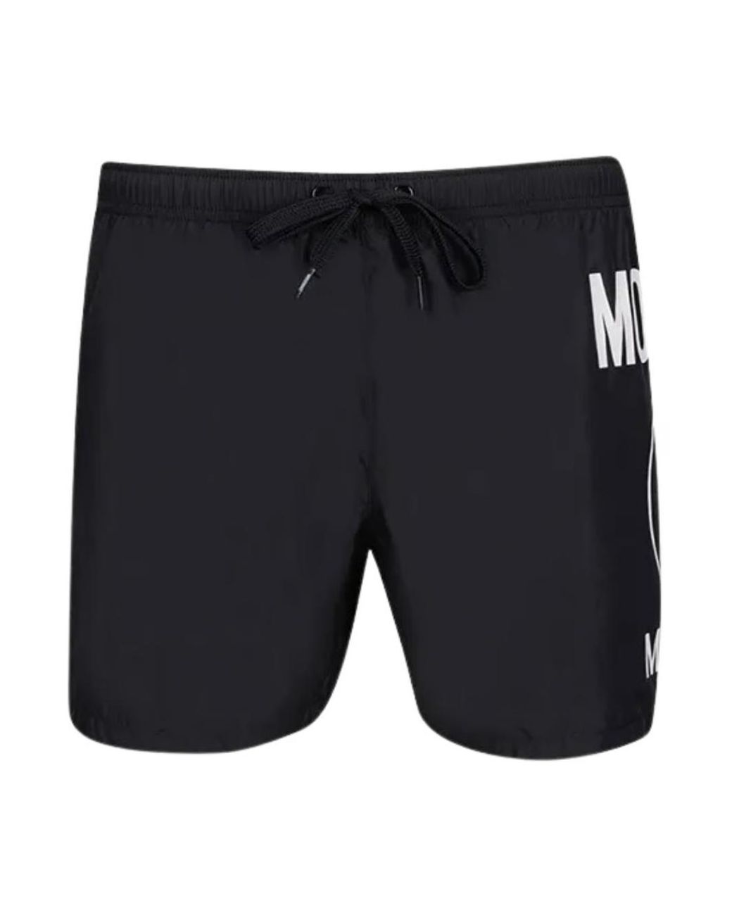 Moschino Blue Large Circular Milano Logo Swim Shorts for men