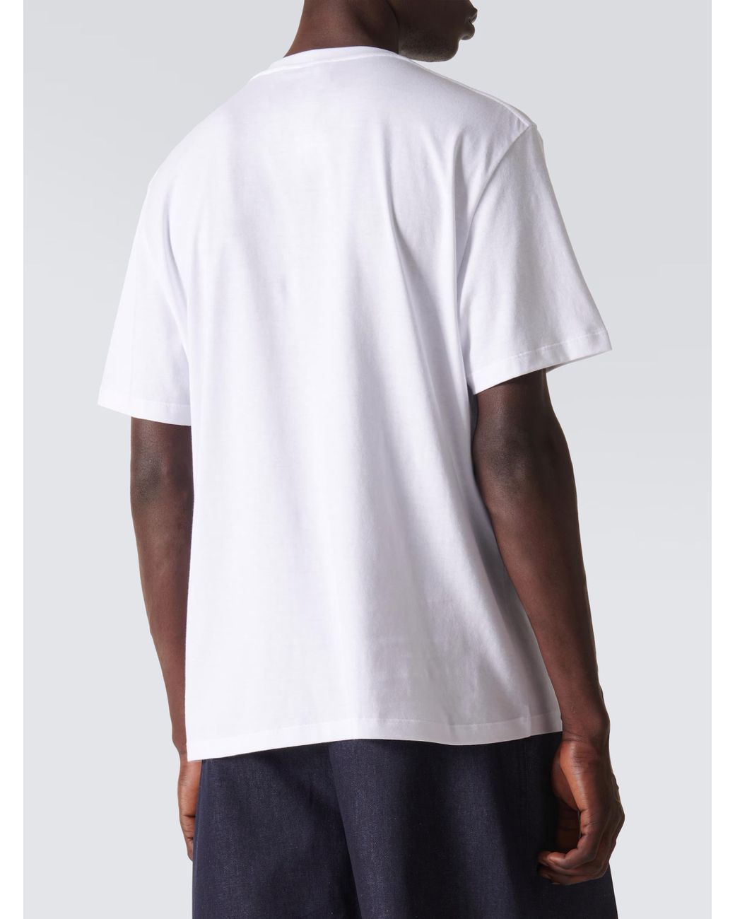 Loewe White Paula's Ibiza Anagram Embroidered Logo T-Shirt for men