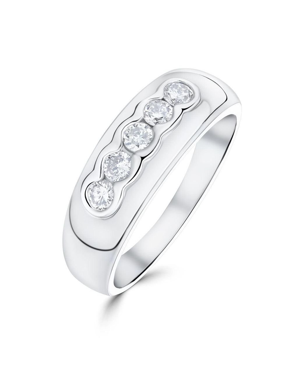 The Diamond Store Metallic 18K Chunky Ladies Diamond Ring