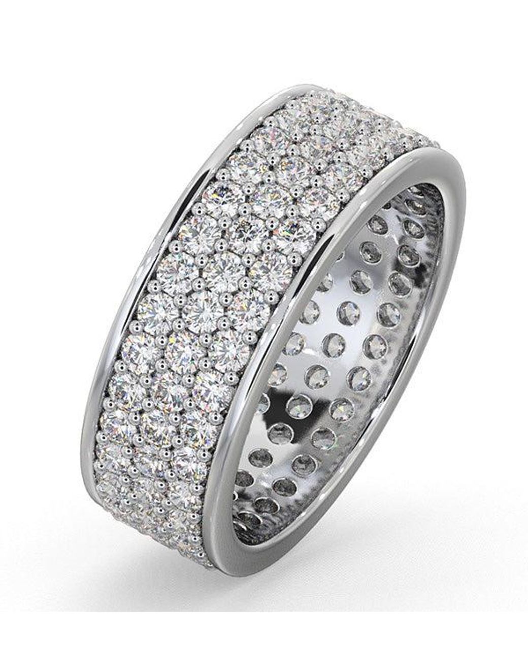 The Diamond Store Metallic Eternity Ring Tia 18Kw Diamond 2.00Ct H/Si