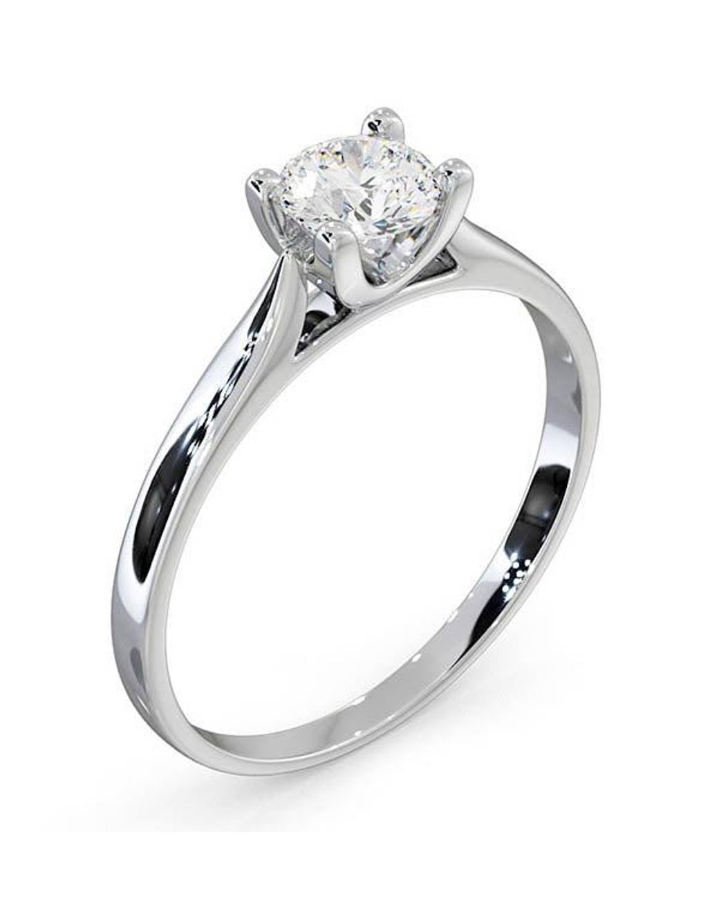 The Diamond Store Metallic Certified 0.50Ct Grace 18K Engagement Ring G/Vs