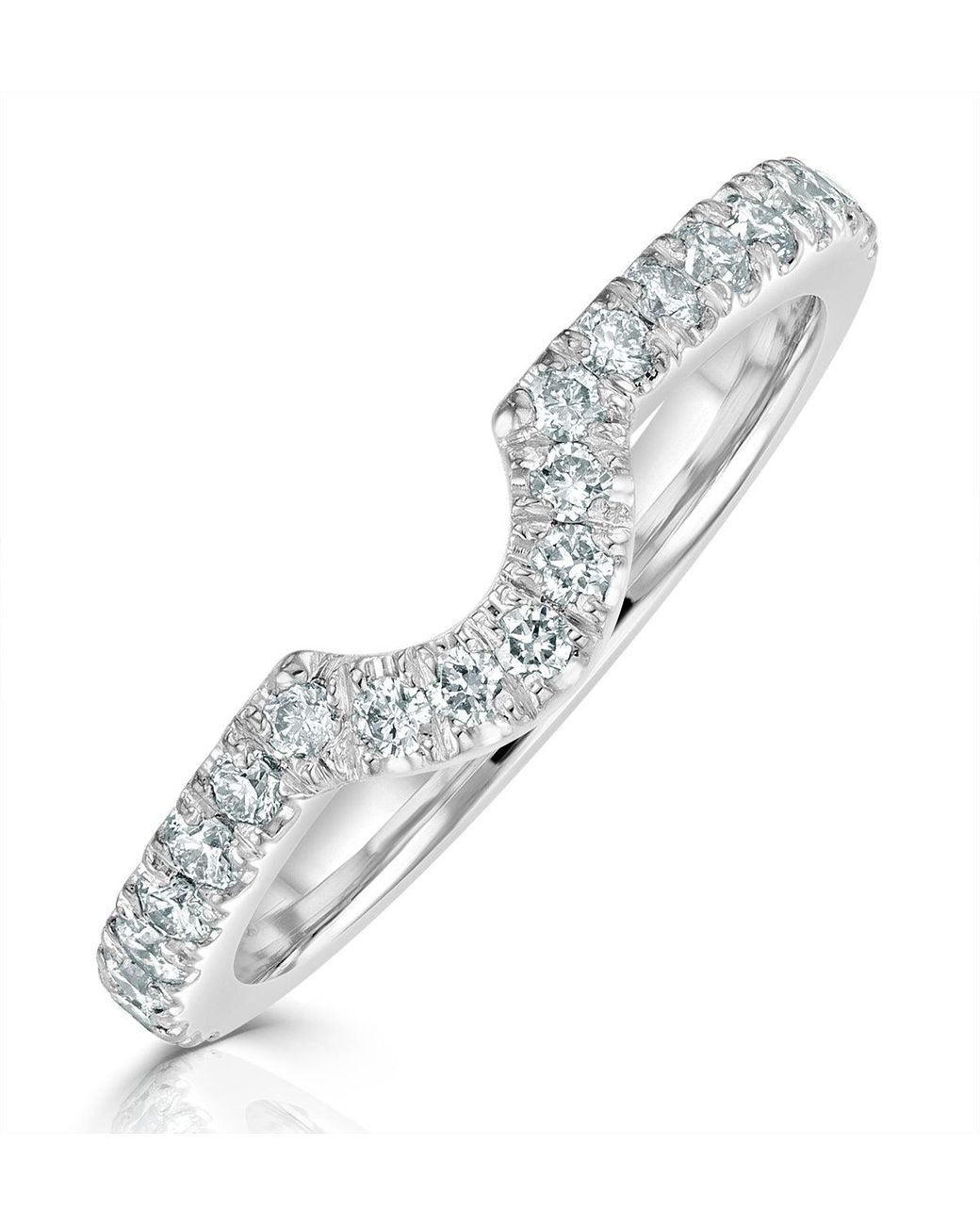 The Diamond Store Metallic Georgina Matching Wedding Band 0.45Ct G/Si Diamond
