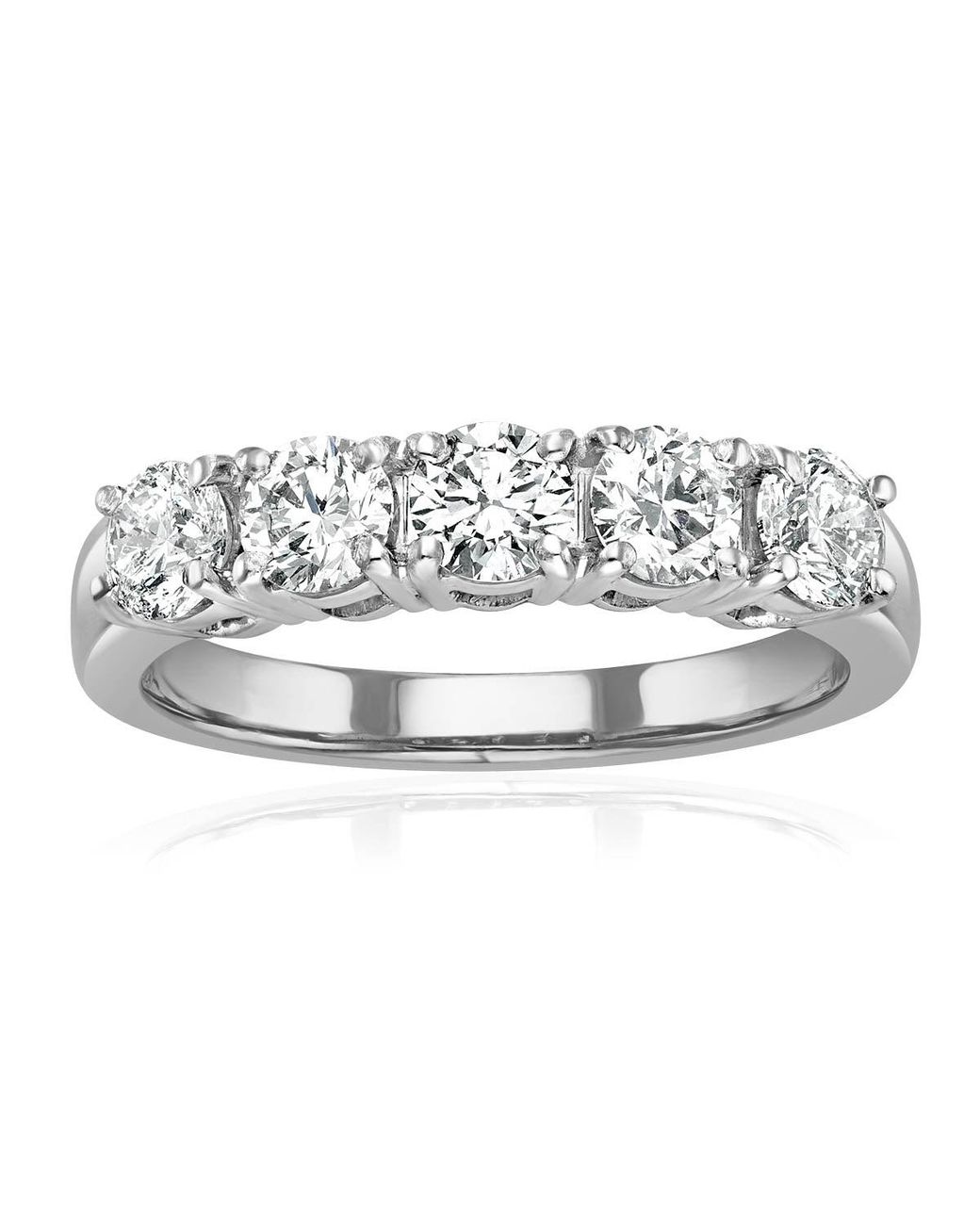 The Diamond Store Metallic Chloe 5 Stone Diamond Eternity Ring 1.50Ct G/Vs