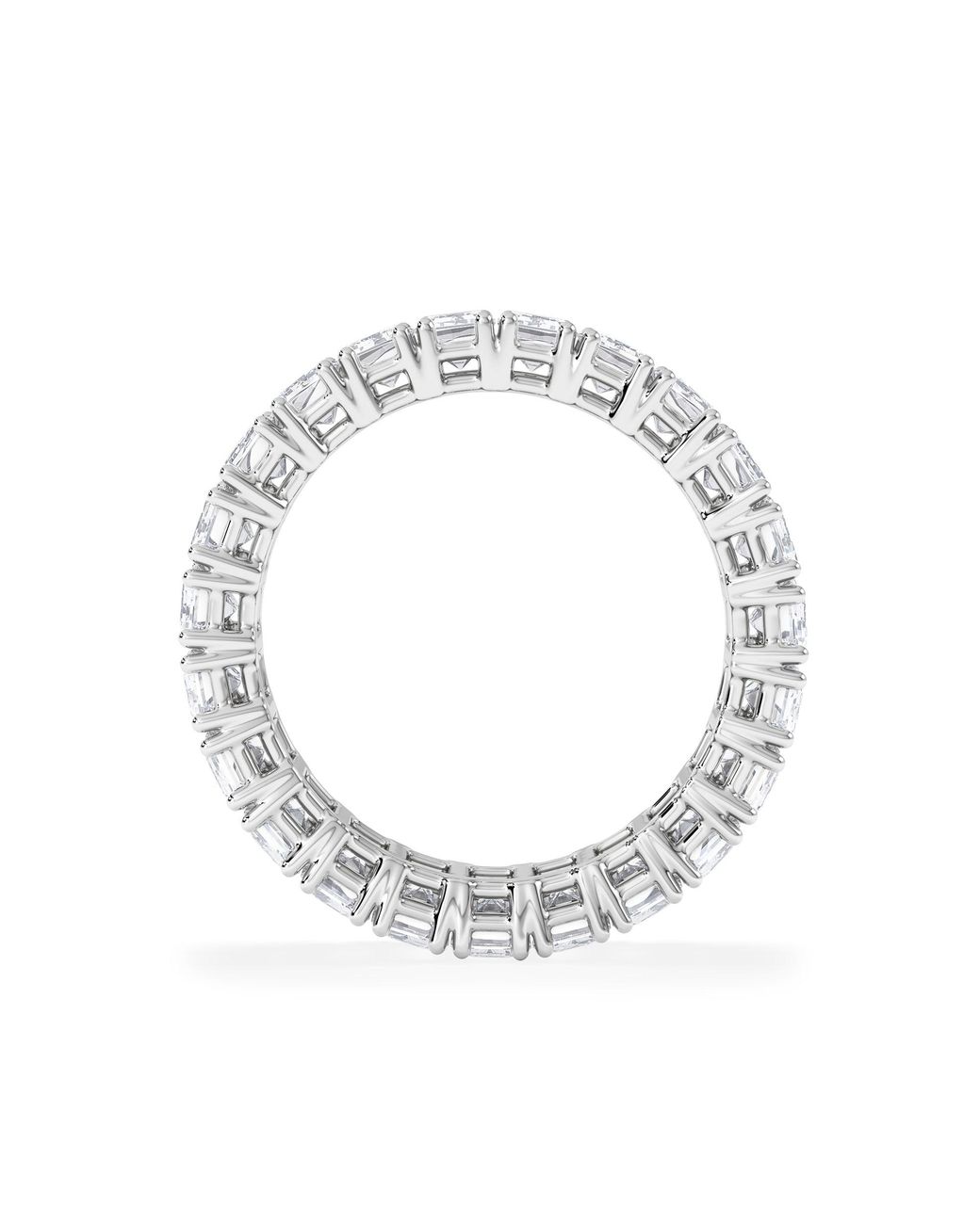 The Diamond Store Blue Luxe 7.00Ct Lab Diamond Eternity Ring With Igi Certified Emerald-Cut Diamonds