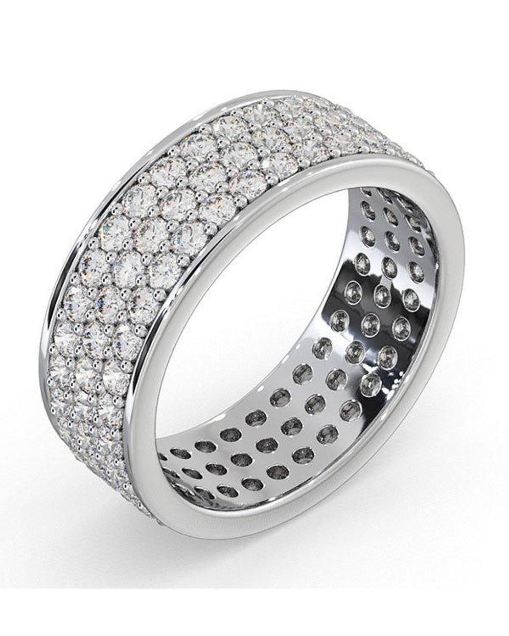 The Diamond Store Metallic Eternity Ring Tia 18Kw Diamond 2.00Ct H/Si