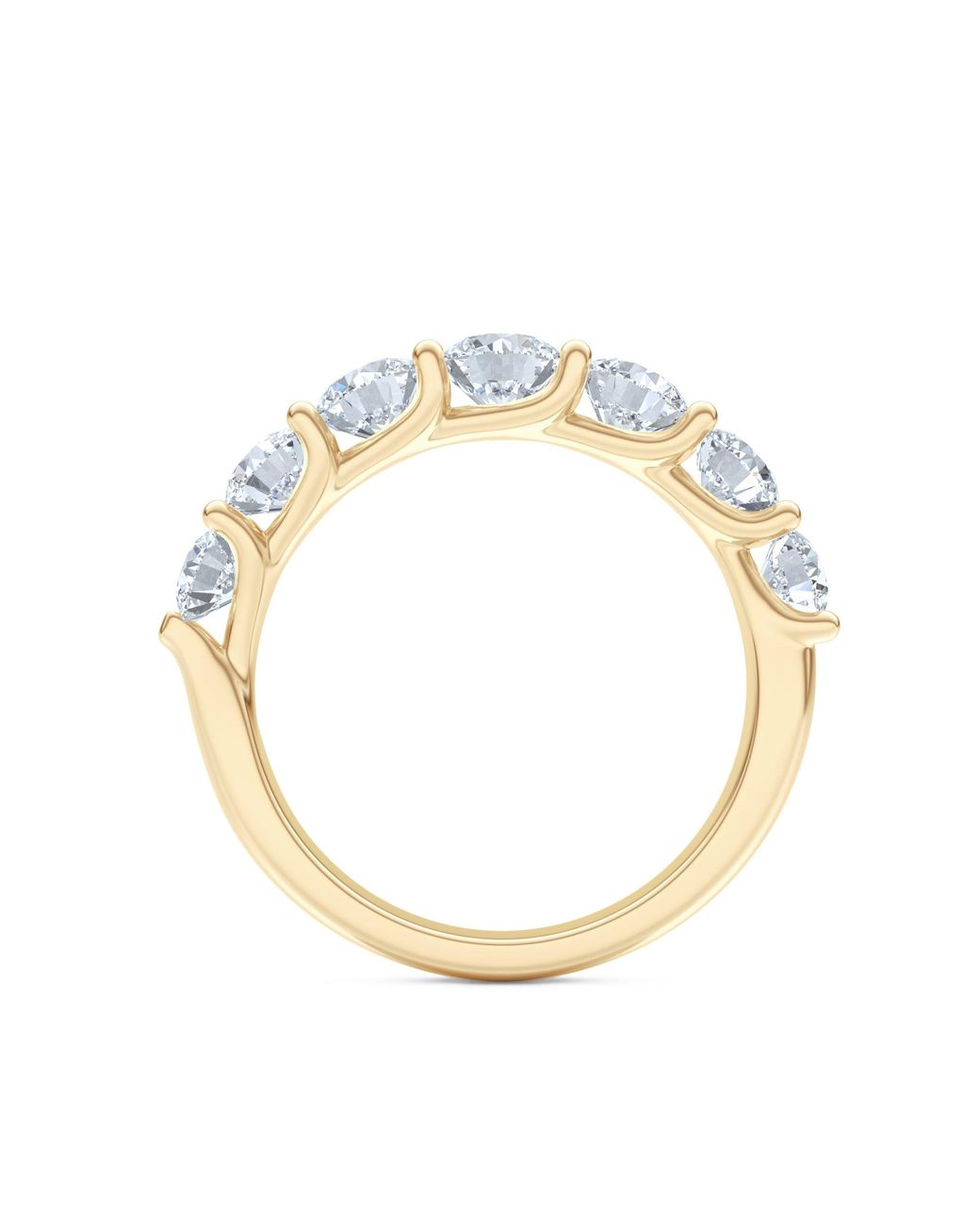 The Diamond Store Metallic Legacy 2.00Ct Round Cut Lab Diamond Half Eternity Ring