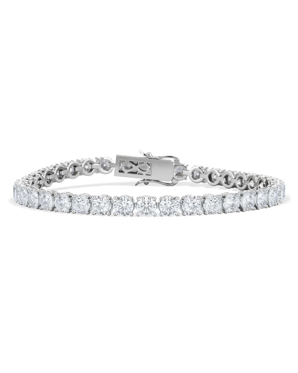 The Diamond Store Metallic Luxe 12.00Ct Lab Diamond Tennis Bracelet With Igi Certified Brilliant-Cut Diamonds