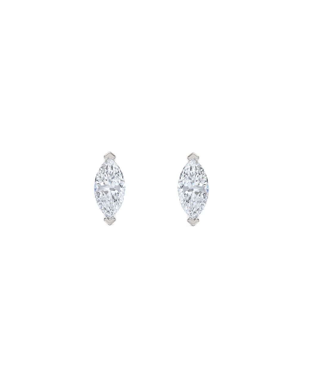 The Diamond Store Metallic Fancy 1.00Ct Marquise Cut Lab Diamond Stud Earrings
