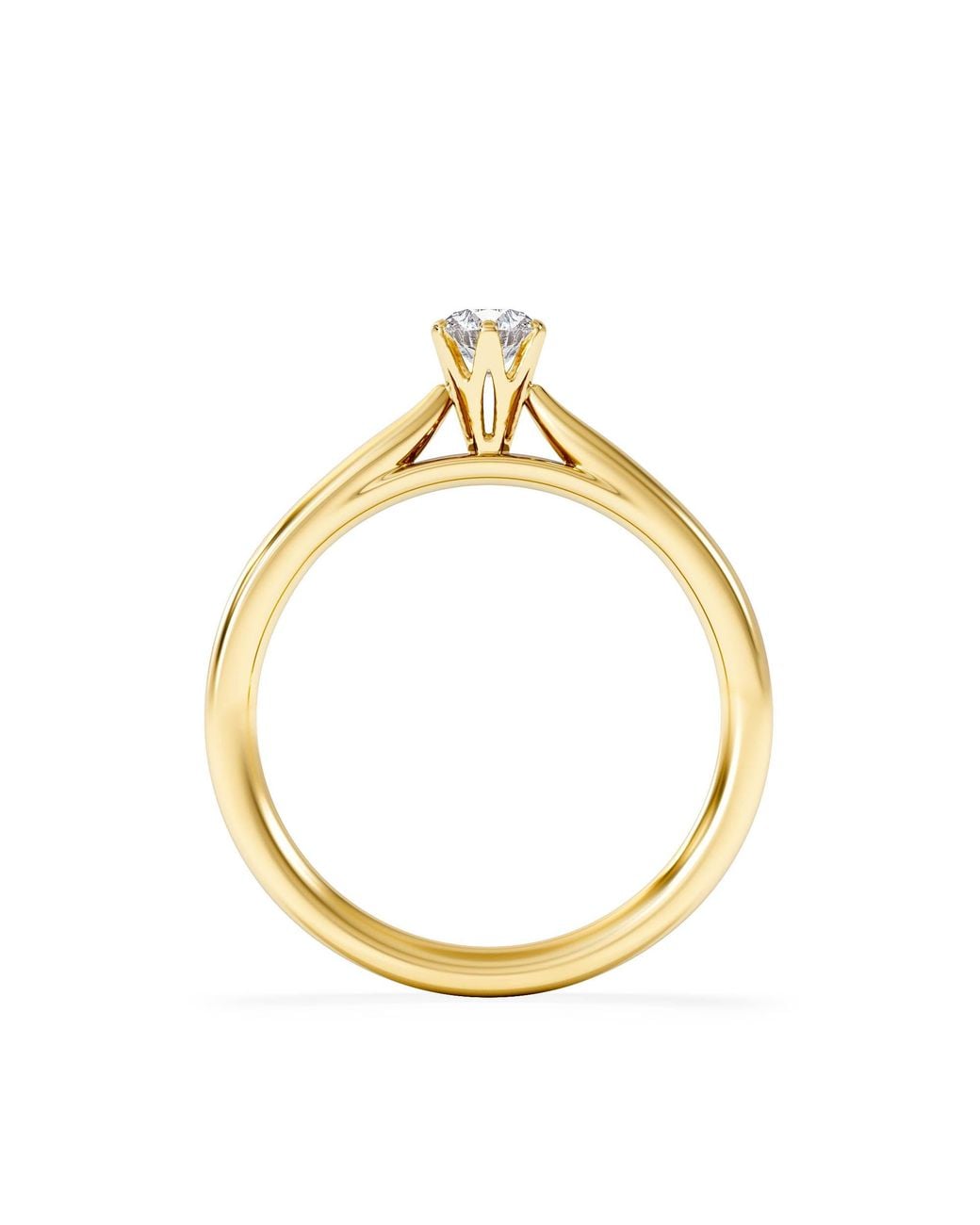 The Diamond Store Metallic Certified High Set Chloe 18K Diamond Engagement Ring 0.25Ct