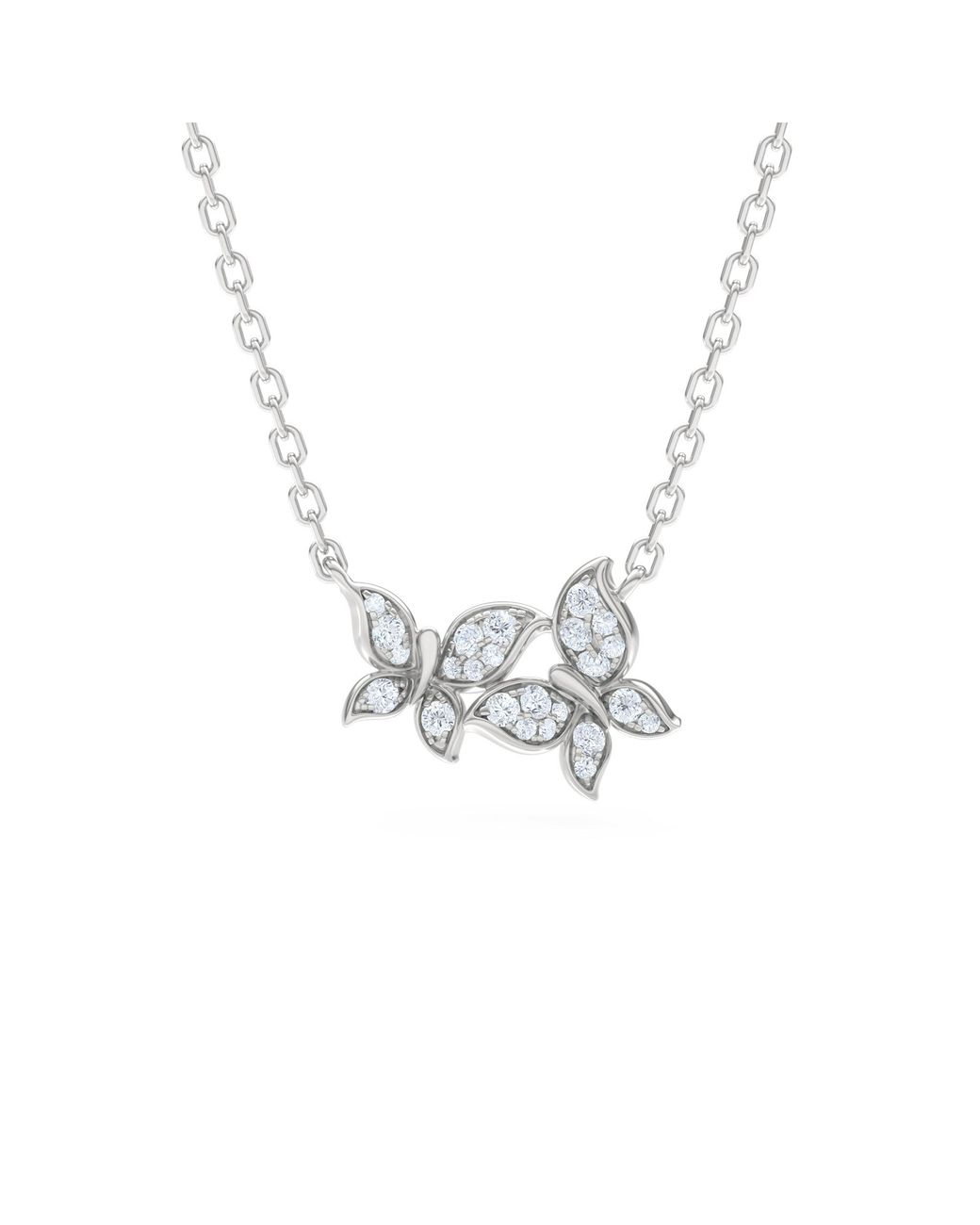 The Diamond Store Metallic Papillon 0.20Ct Lab Diamond Necklace