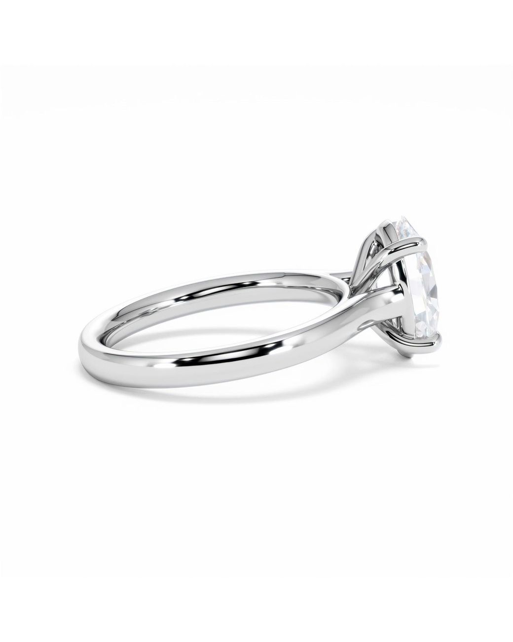 The Diamond Store White Amora Oval 2.00Ct Lab Diamond Engagement Ring F/Vs1 Set