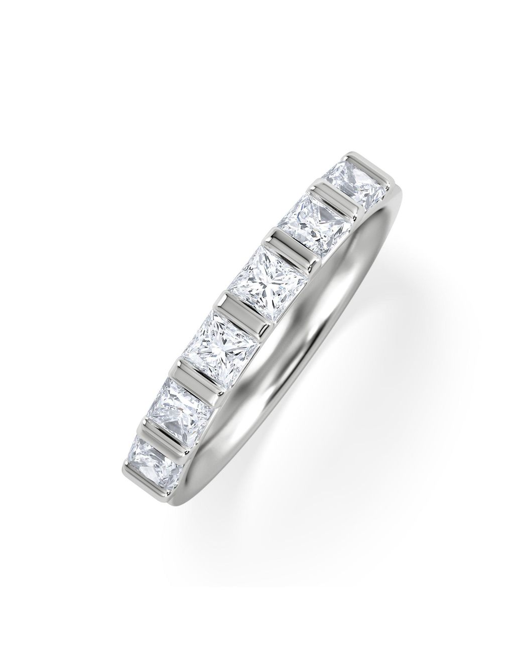 The Diamond Store White Olivia 18K Diamond Eternity Ring 1.00Ct G/Vs