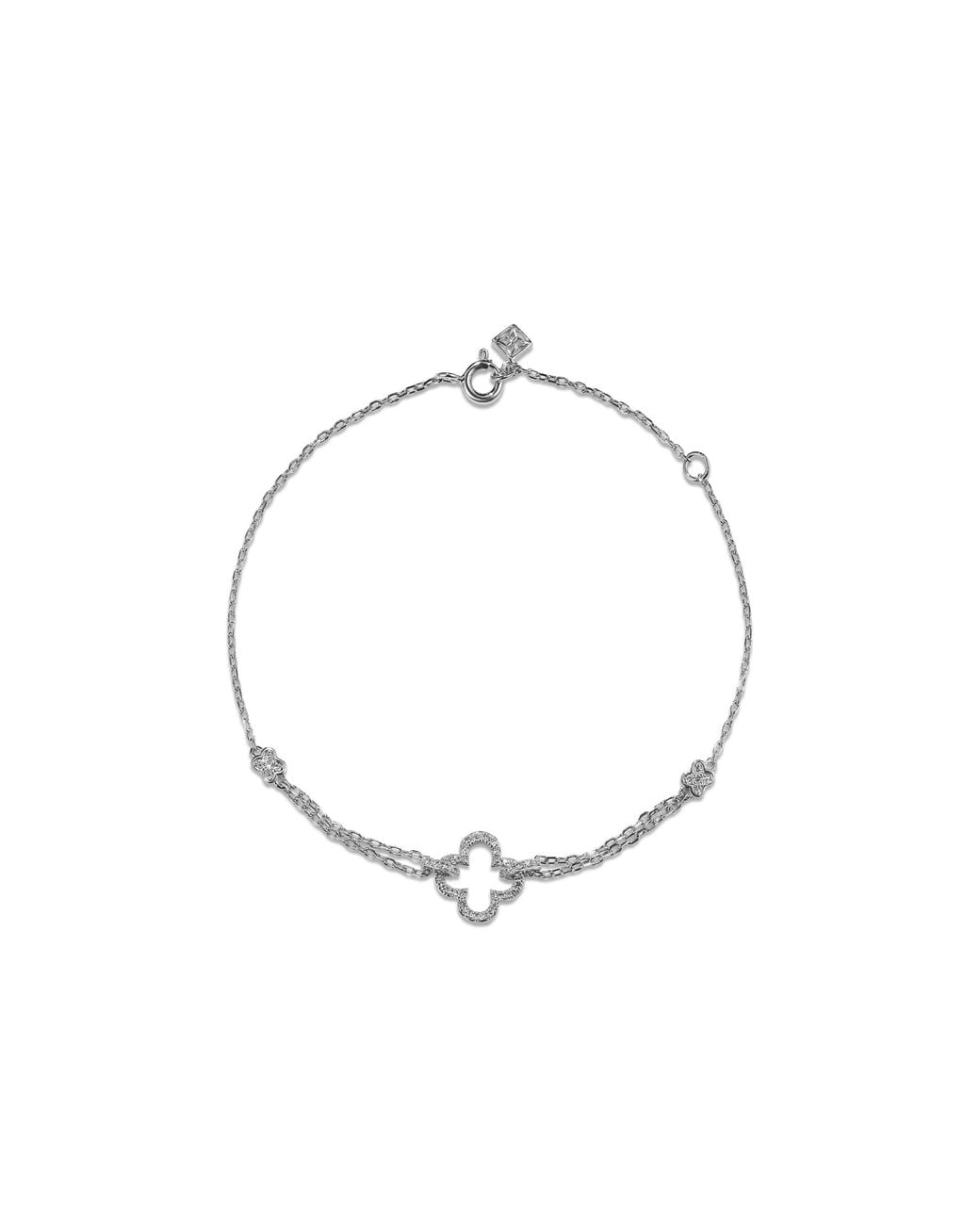 The Diamond Store Metallic Stellato 0.14Ct Lab Diamond Clover Bracelet