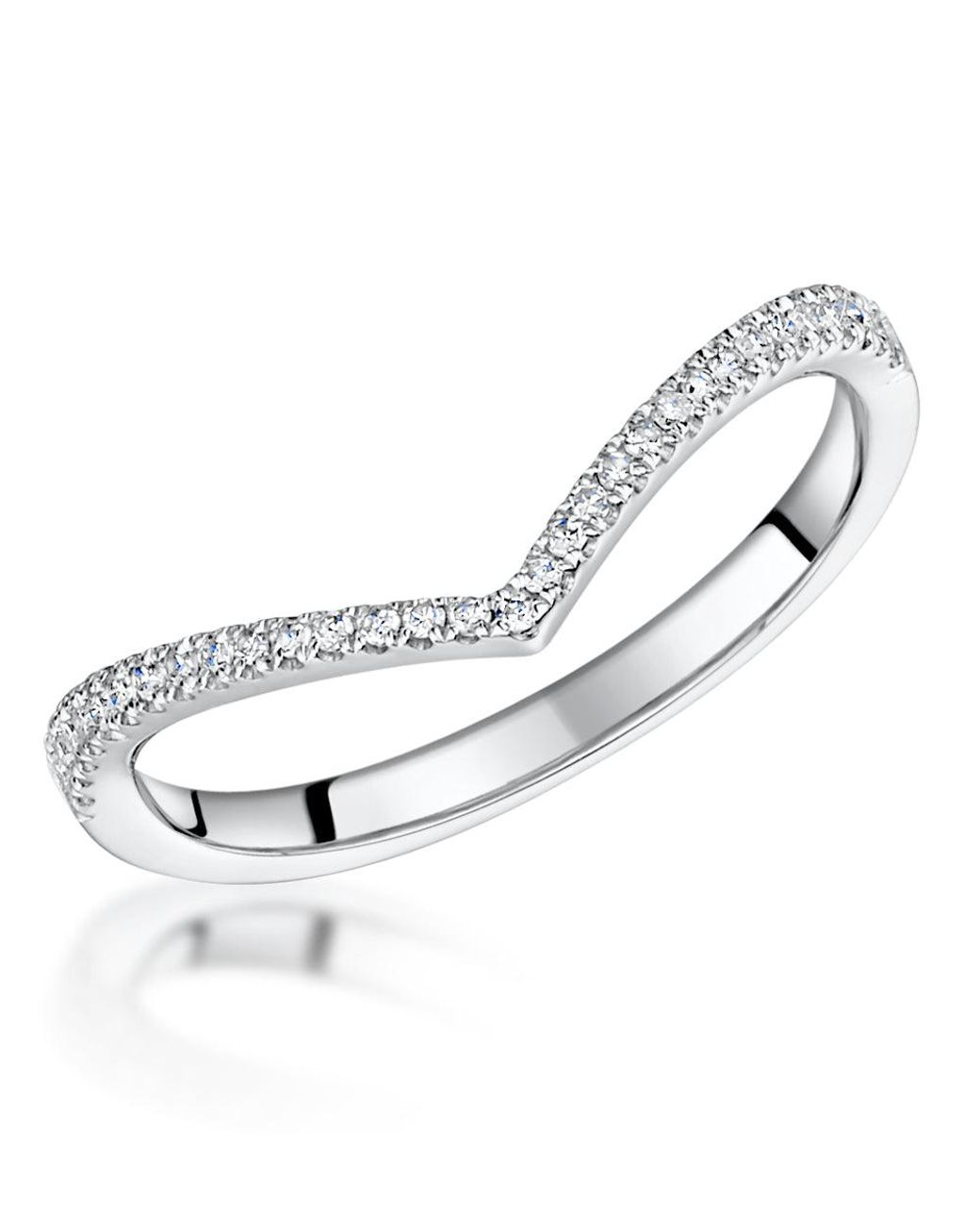 The Diamond Store Metallic Stellato Collection Diamond Wishbone Ring 0.12Ct