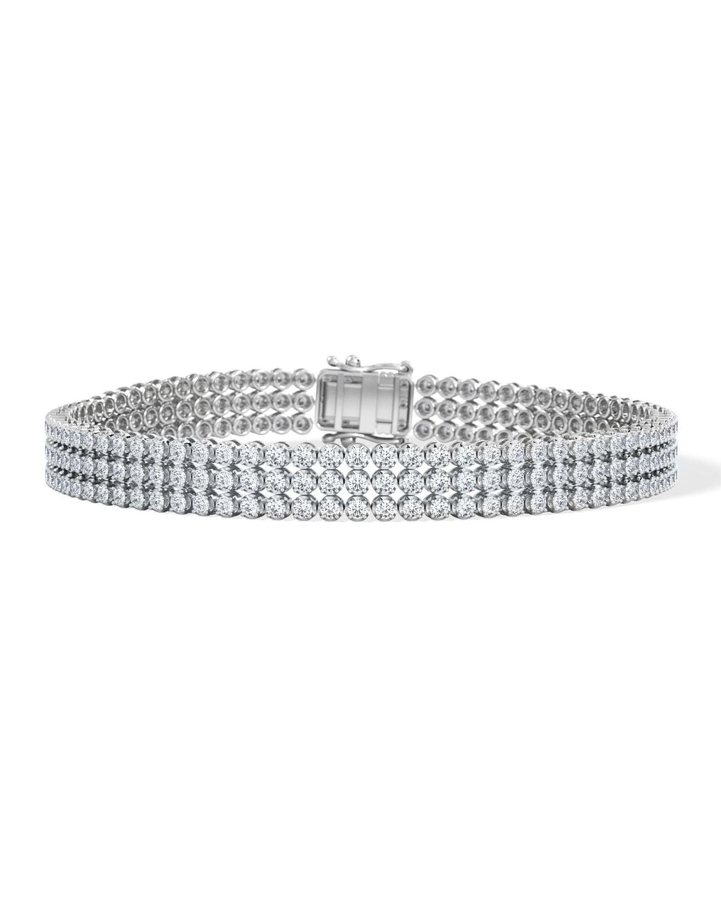 The Diamond Store Metallic Soirée 4.15Ct Round Cut Lab Diamond Tennis Bracelet