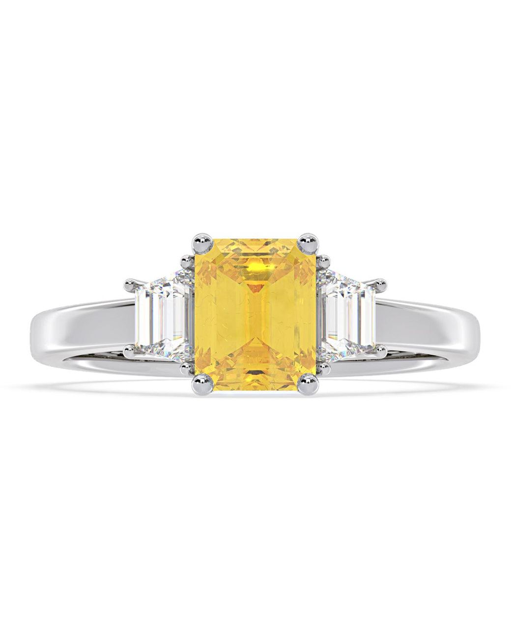 The Diamond Store Metallic Erika Lab Diamond 1.70Ct Emerald Cut Ring