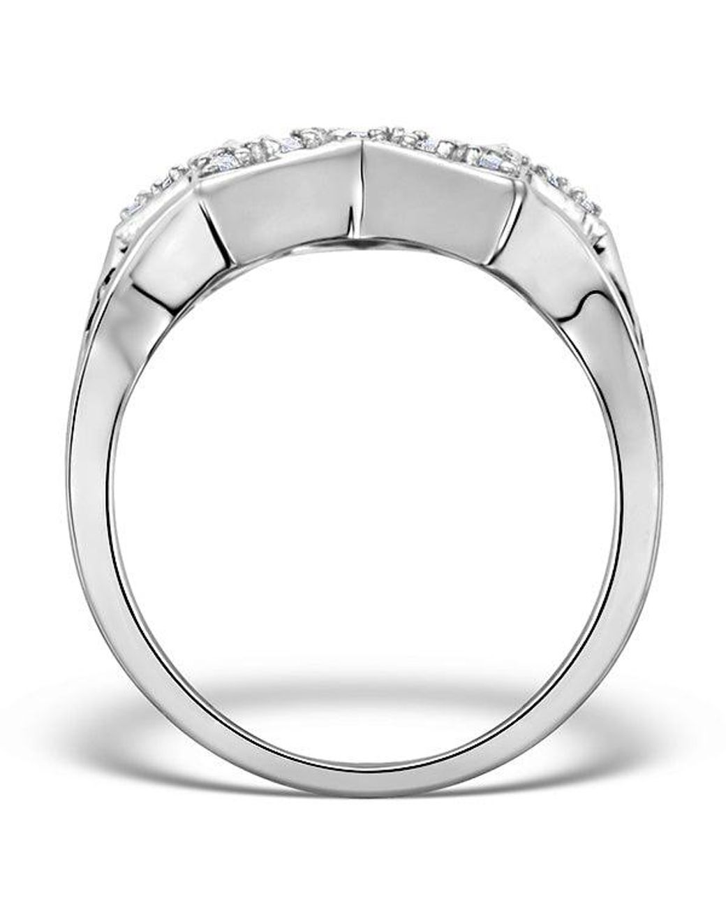The Diamond Store Metallic Diamond 0.20Ct 9K Star Ring