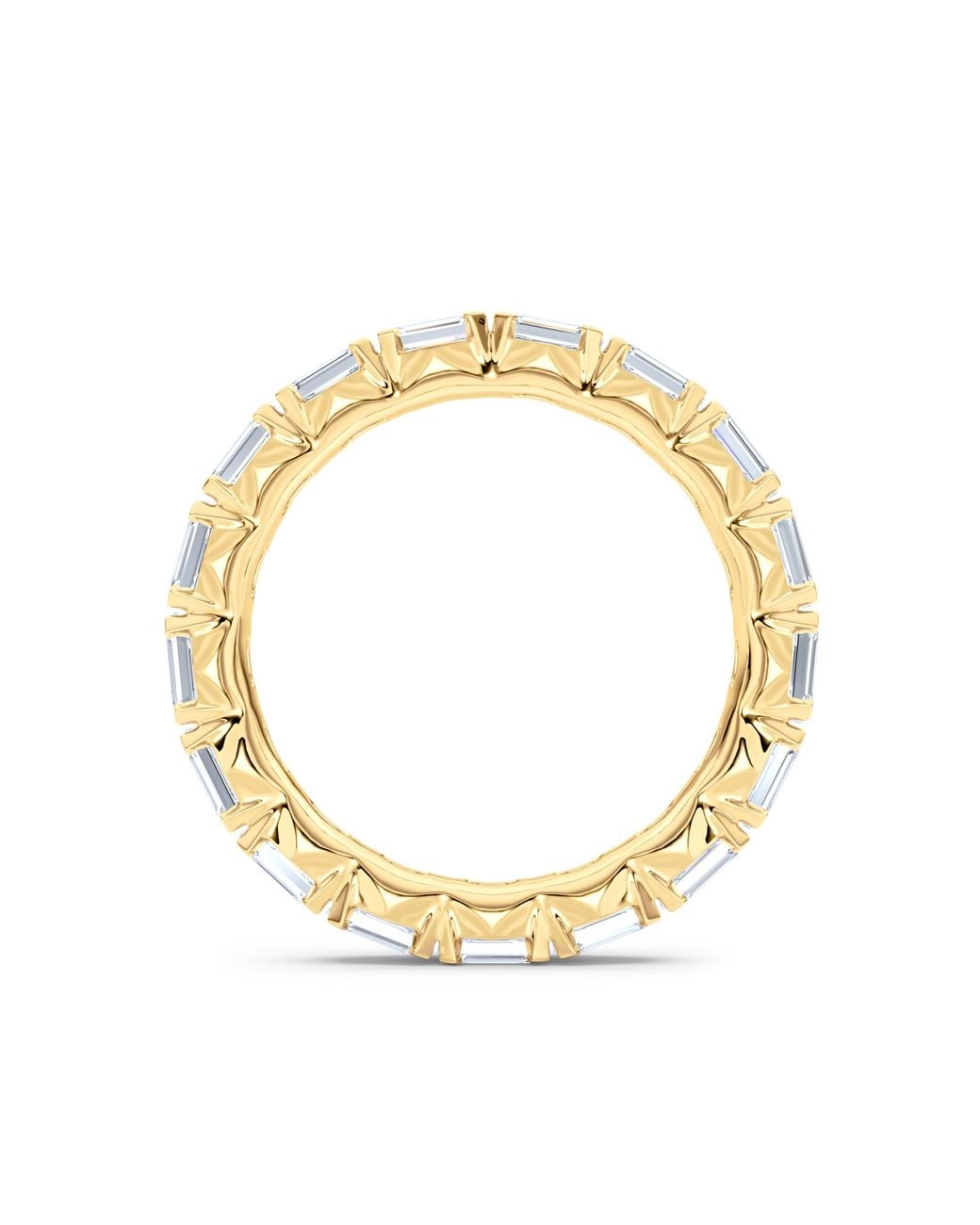 The Diamond Store Metallic Sempre Emerald Cut 3.00Ct Lab Diamond Eternity Ring