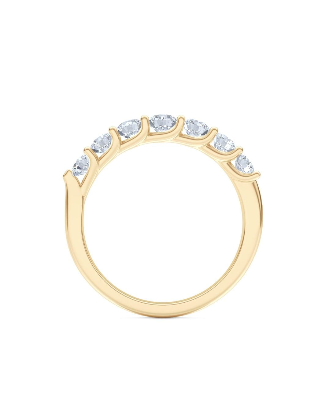 The Diamond Store Metallic Legacy 1.00Ct Round Cut Lab Diamond Half Eternity Ring