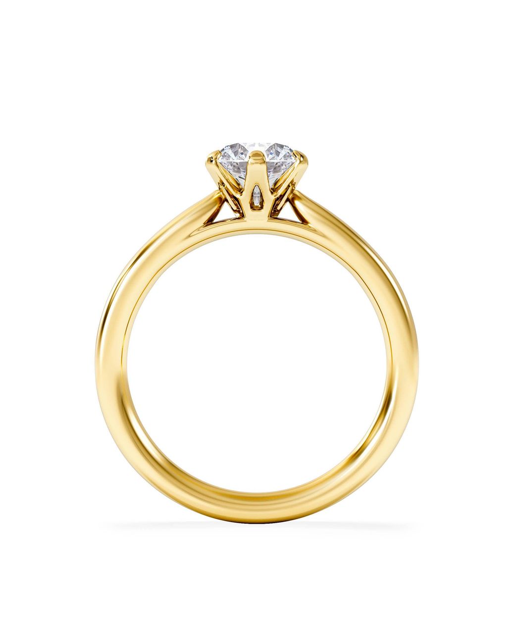 The Diamond Store Metallic 1 Carat Diamond Engagement Ring Low Set Chloe Lab F/Vs1 18K