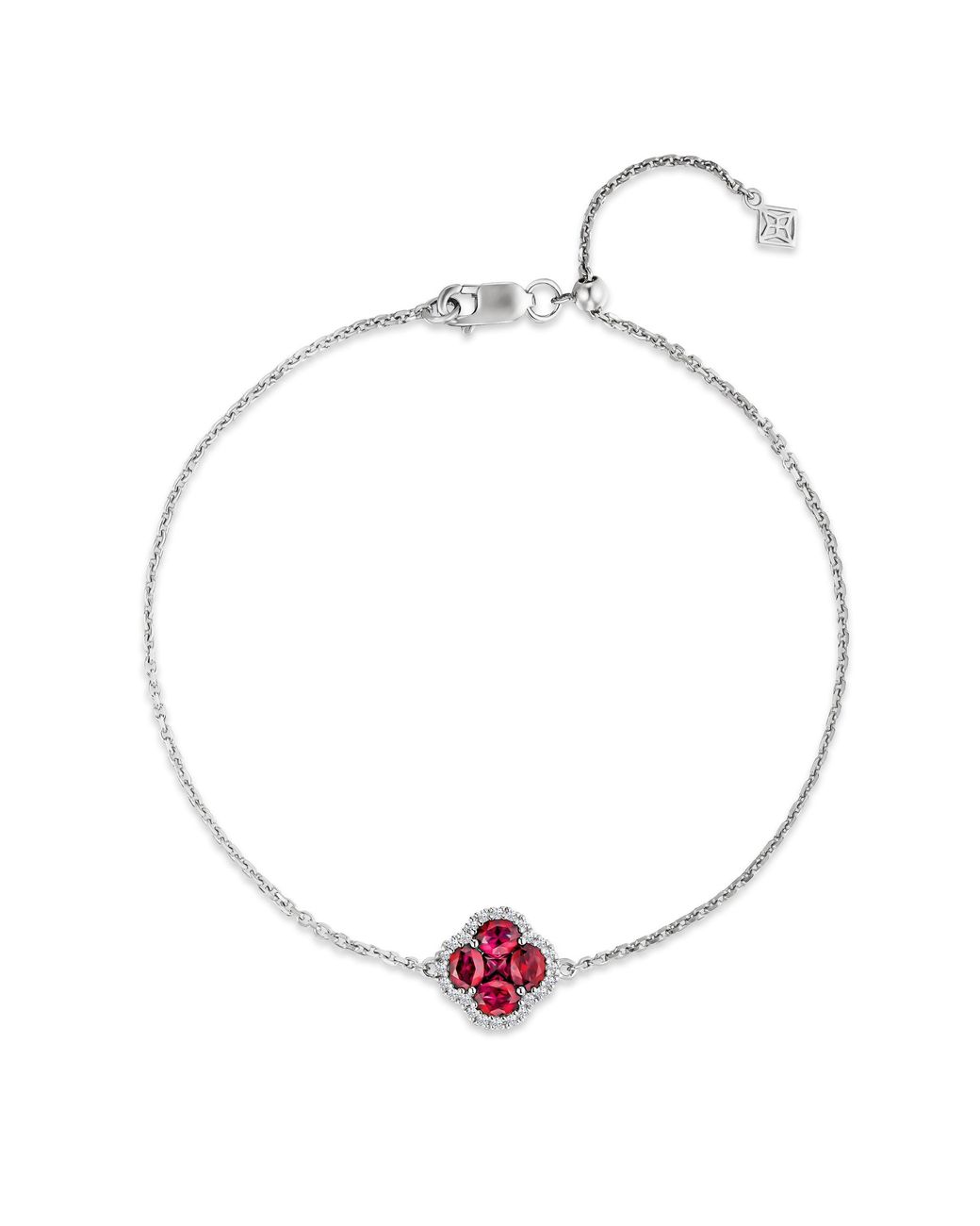 The Diamond Store Metallic Alegria 0.90Ct Lab Ruby Halo Bracelet