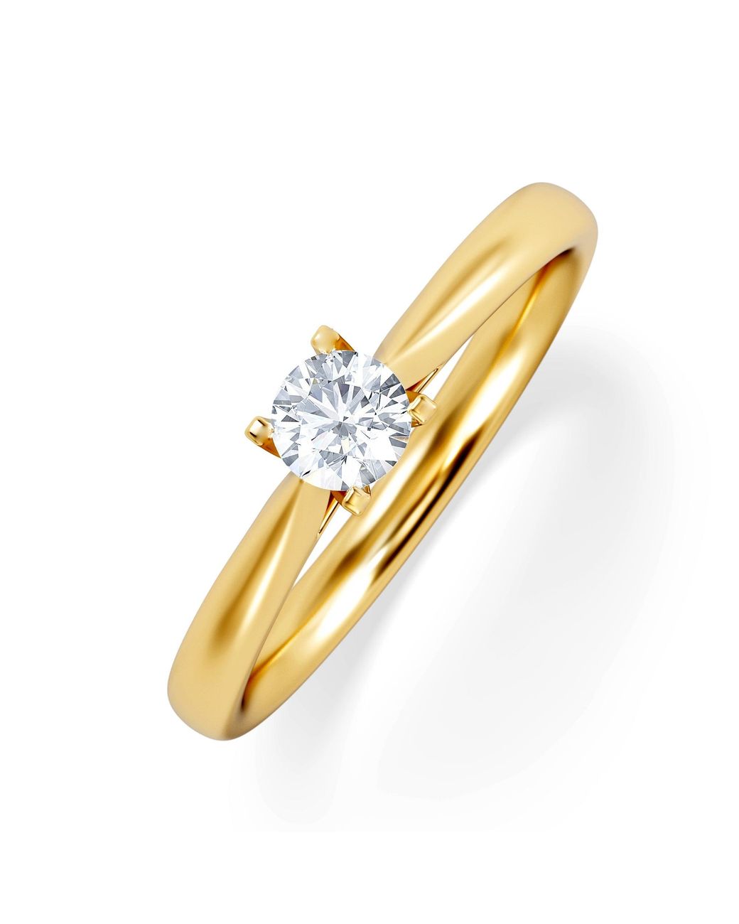The Diamond Store Metallic Certified Grace 18K Diamond Engagement Ring 0.25Ct-G-H/Si