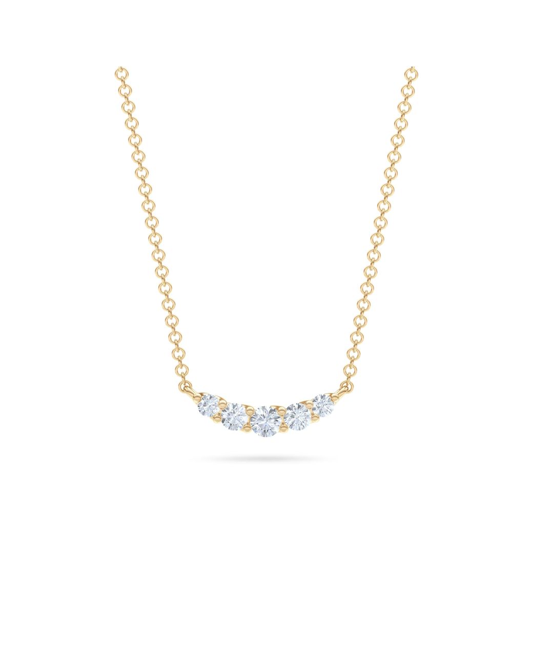 The Diamond Store Metallic Legacy 0.50Ct Round Cut Lab Diamond Necklace
