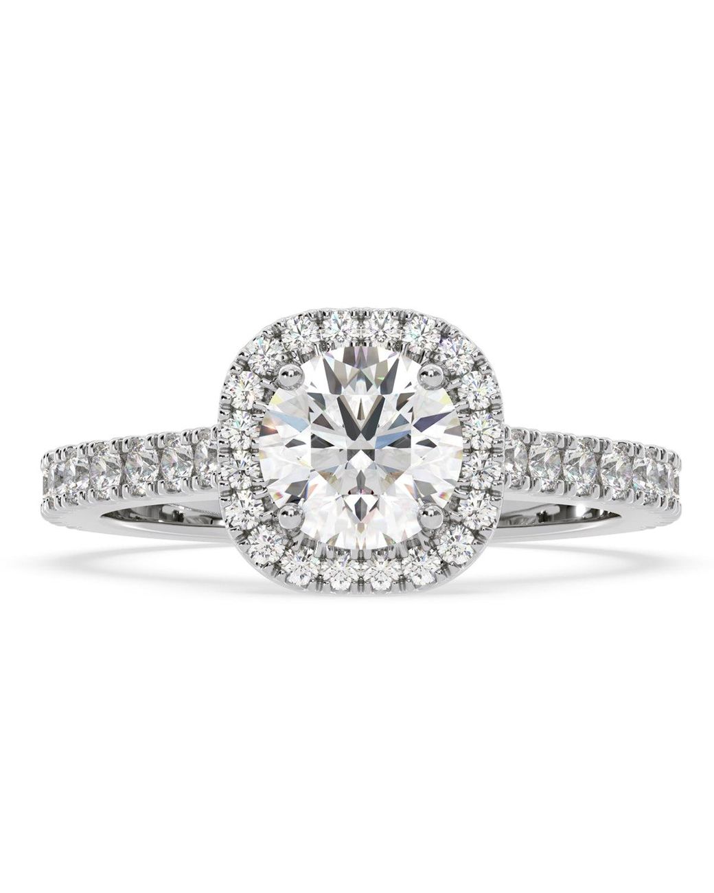 The Diamond Store Metallic Elizabeth Lab Diamond Halo Engagement Ring