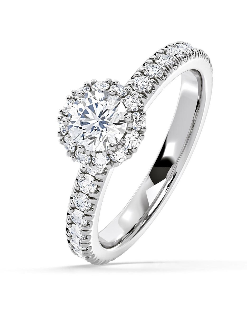 The Diamond Store Metallic Alessandra Lab Diamond Engagement Ring 1.10Ct F/Vs1