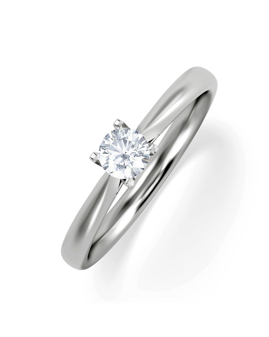 The Diamond Store White Certified Grace 18K Diamond Engagement Ring 0.25Ct