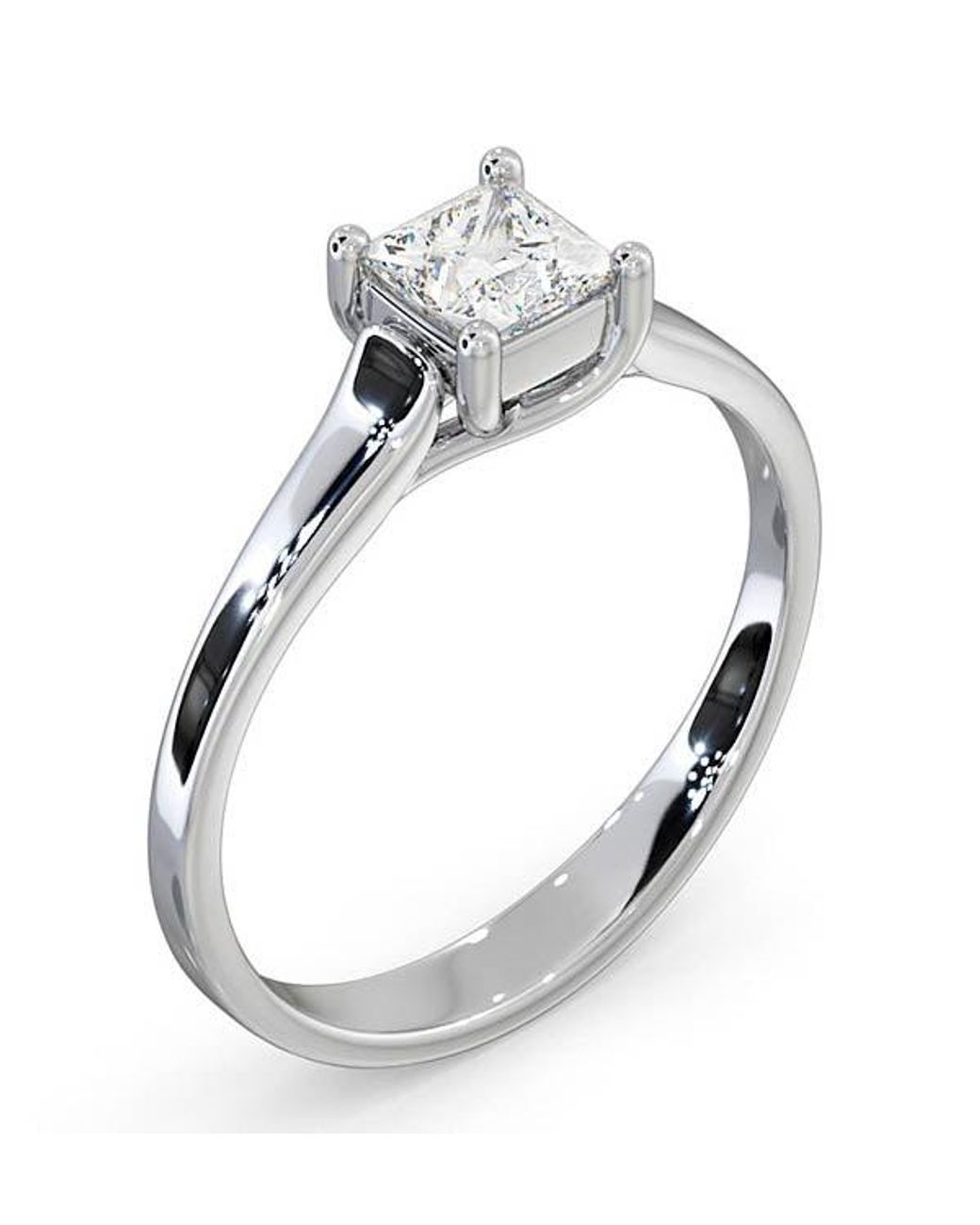 The Diamond Store Metallic Certified Lucy 18K Diamond Engagement Ring 0.50Ct-F-G/Vs