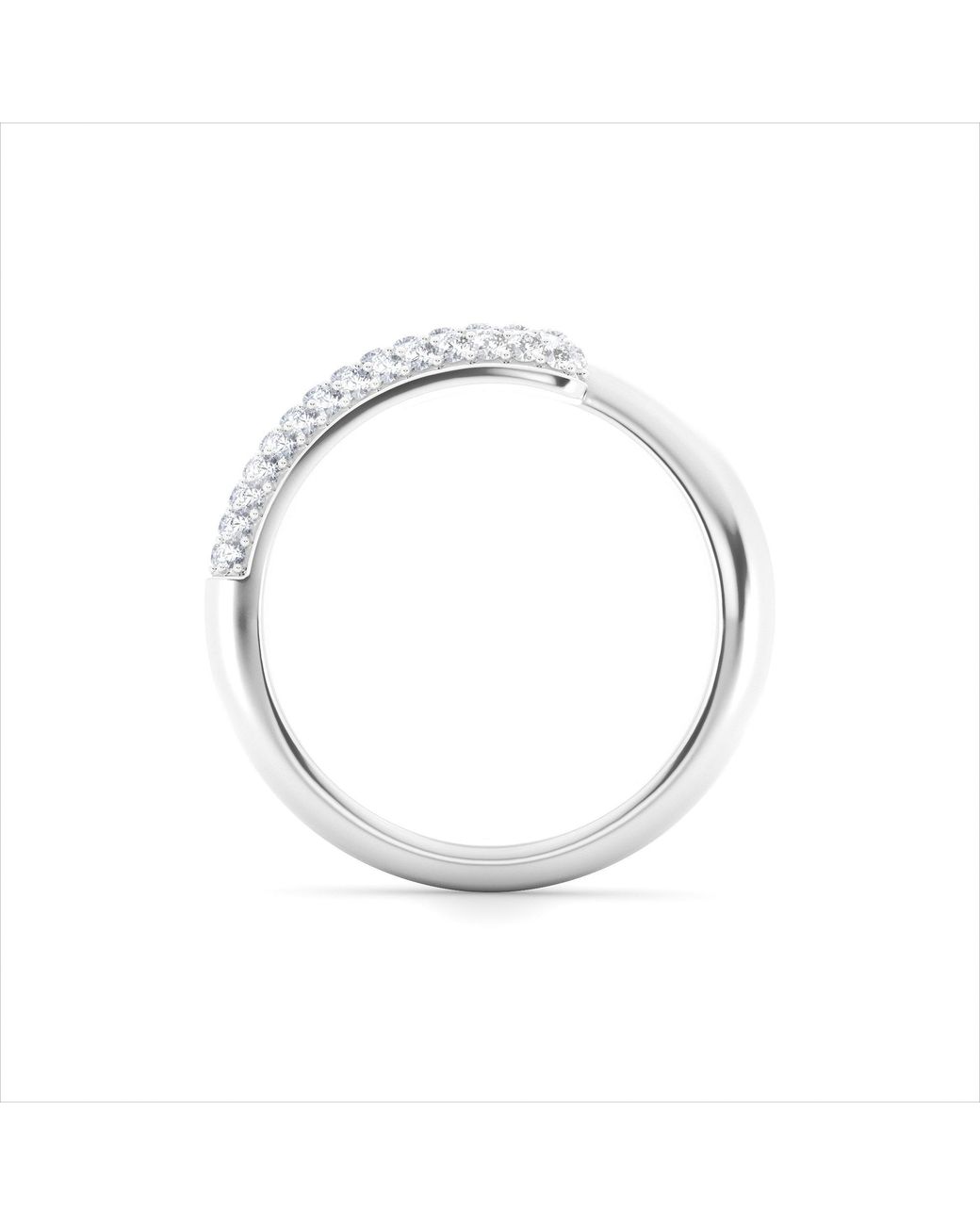 The Diamond Store White 0.30Ct Lab Diamond Pavé Wrap Ring