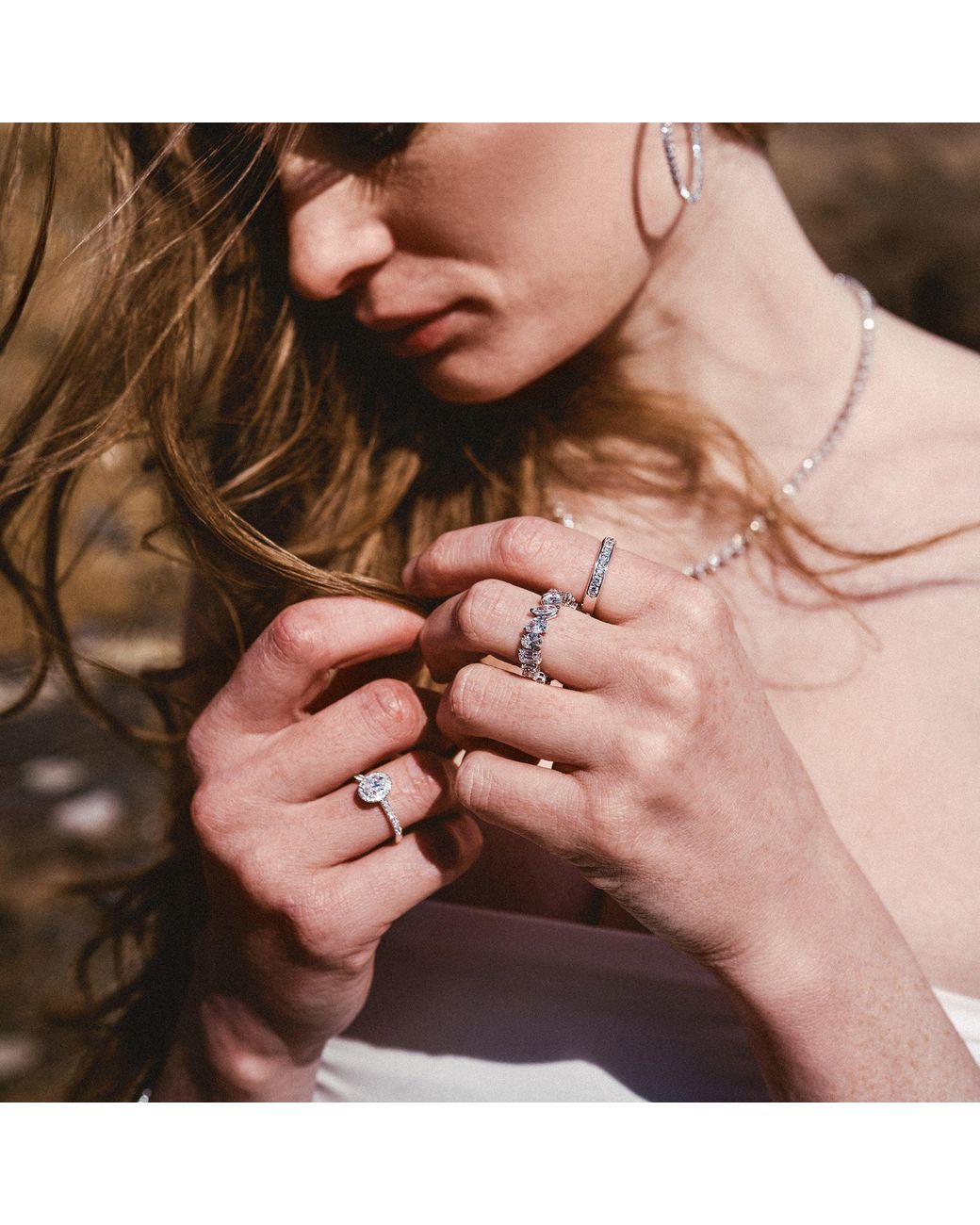 The Diamond Store Blue Luxe 4.00Ct Lab Diamond Eternity Ring With Igi Certified Asymmetrical-Cut Diamonds