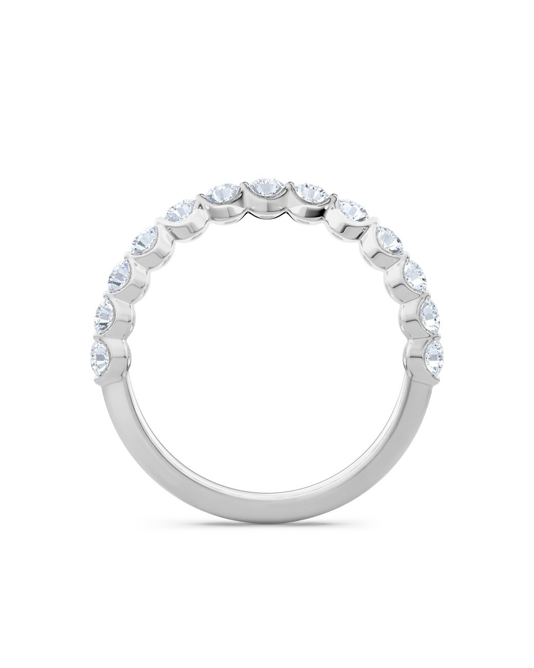 The Diamond Store White Mira 0.50Ct Lab Diamond Half Eternity Ring