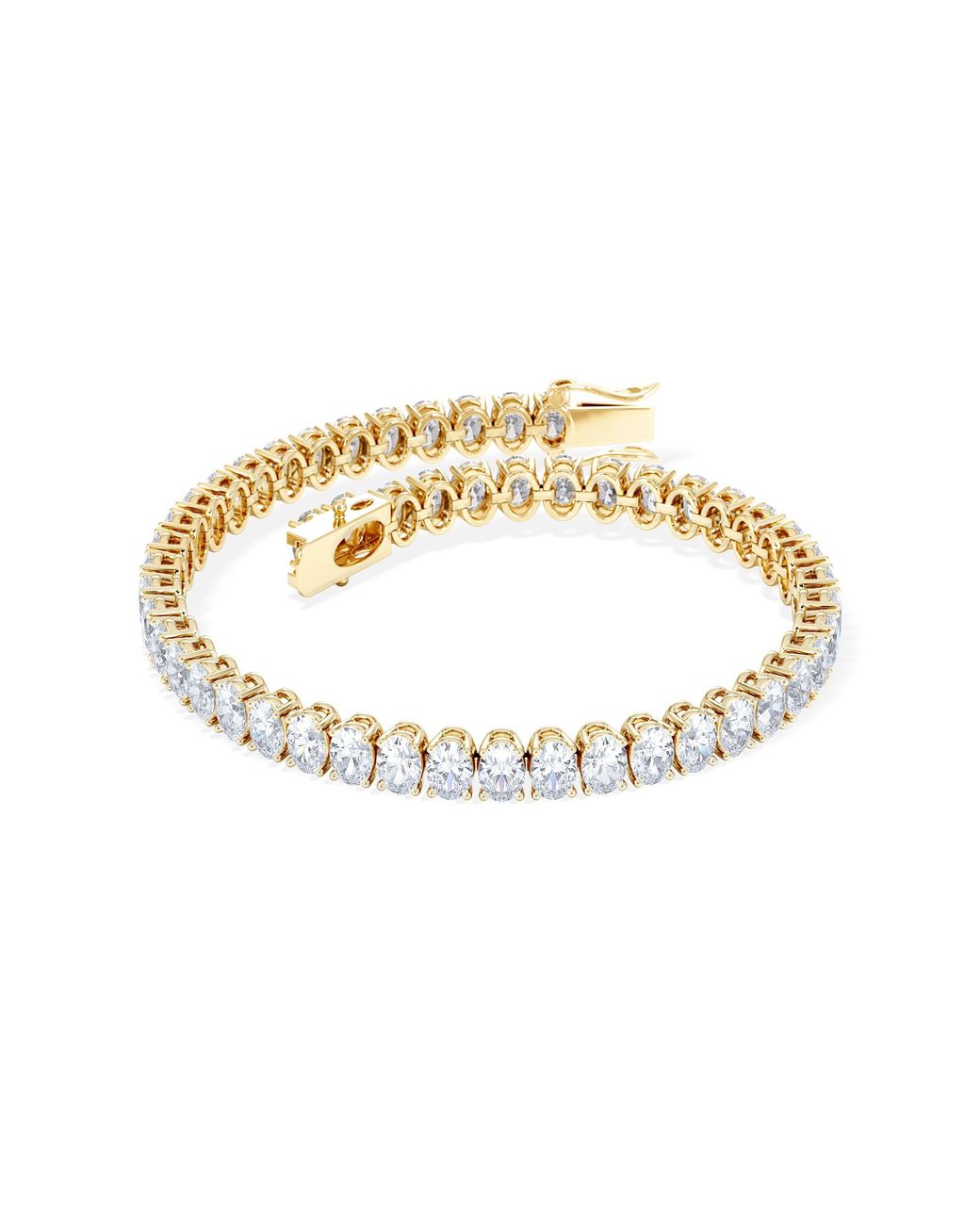 The Diamond Store Metallic Luxe 10.00Ct Lab Diamond Tennis Bracelet With Igi Certified Oval-Cut Diamonds