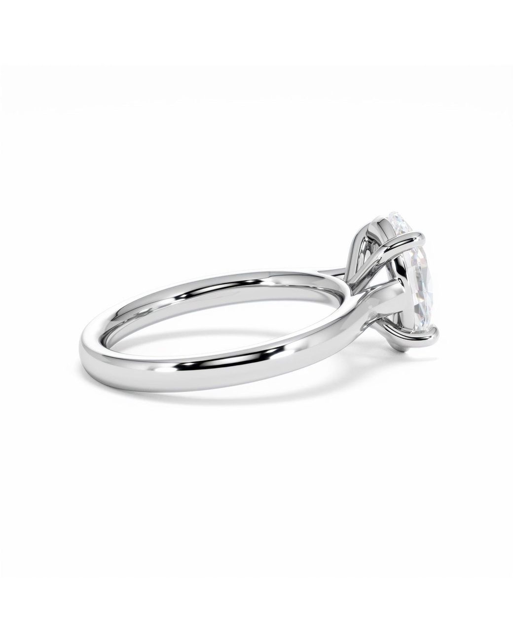 The Diamond Store White Amora Oval 2.00Ct Lab Diamond Engagement Ring F/Vs1 Set