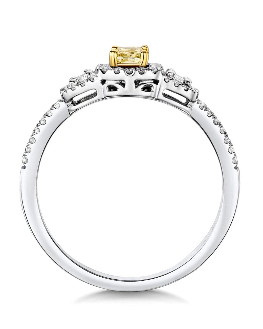 The Diamond Store Metallic Isabella Diamond Halo Engagement Ring 0.53Ct