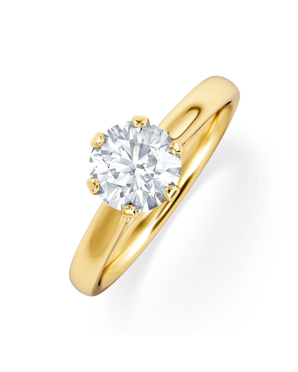 The Diamond Store Metallic 1 Carat Diamond Engagement Ring High Set Chloe Lab Fvs1 18K