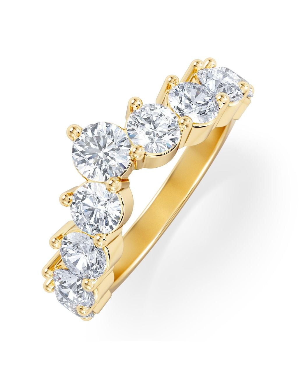 The Diamond Store Metallic 2.00Ct Round Cut Lab Diamond Wishbone Ring