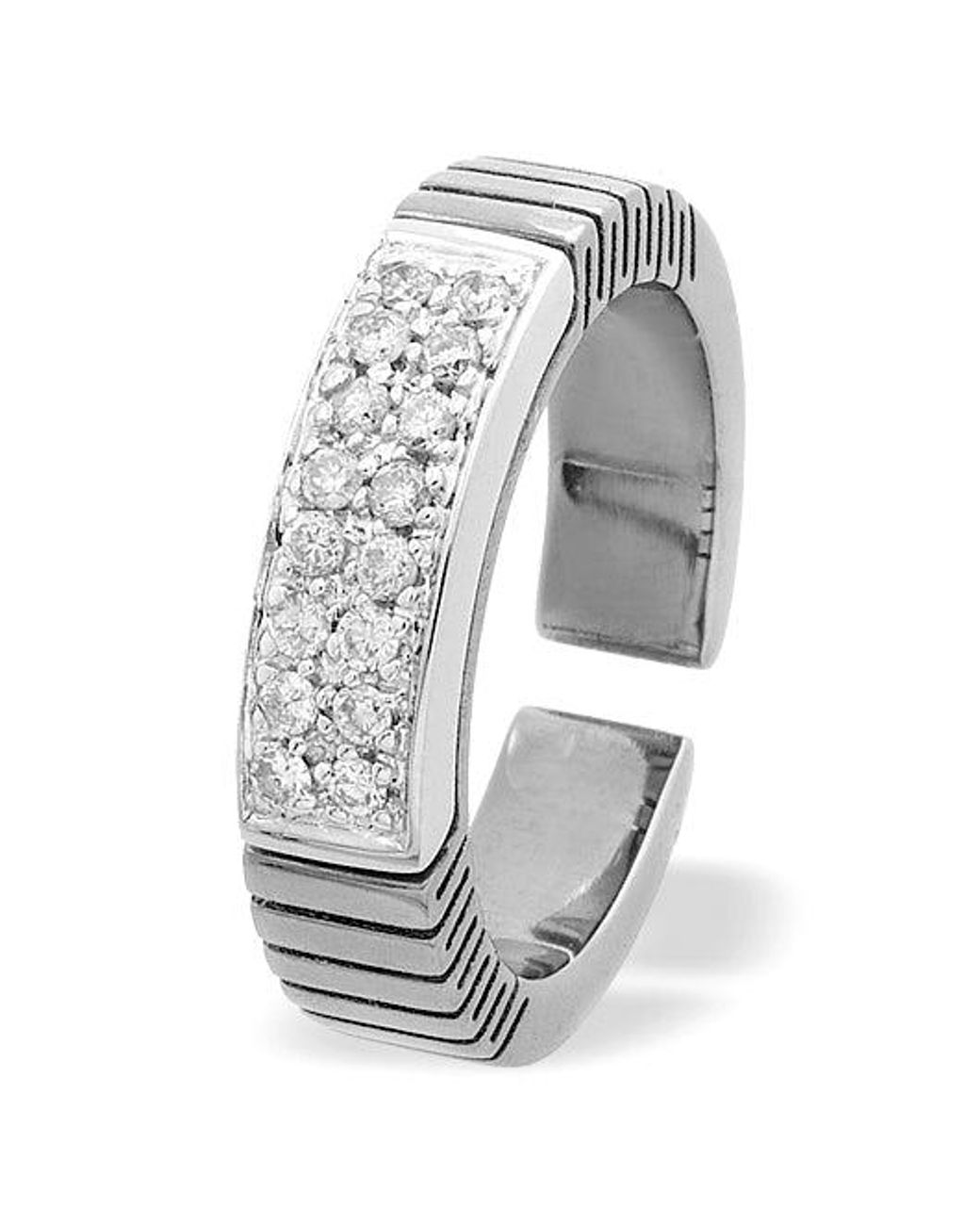 The Diamond Store Gray Diamond 0.22Ct And Pave Ring