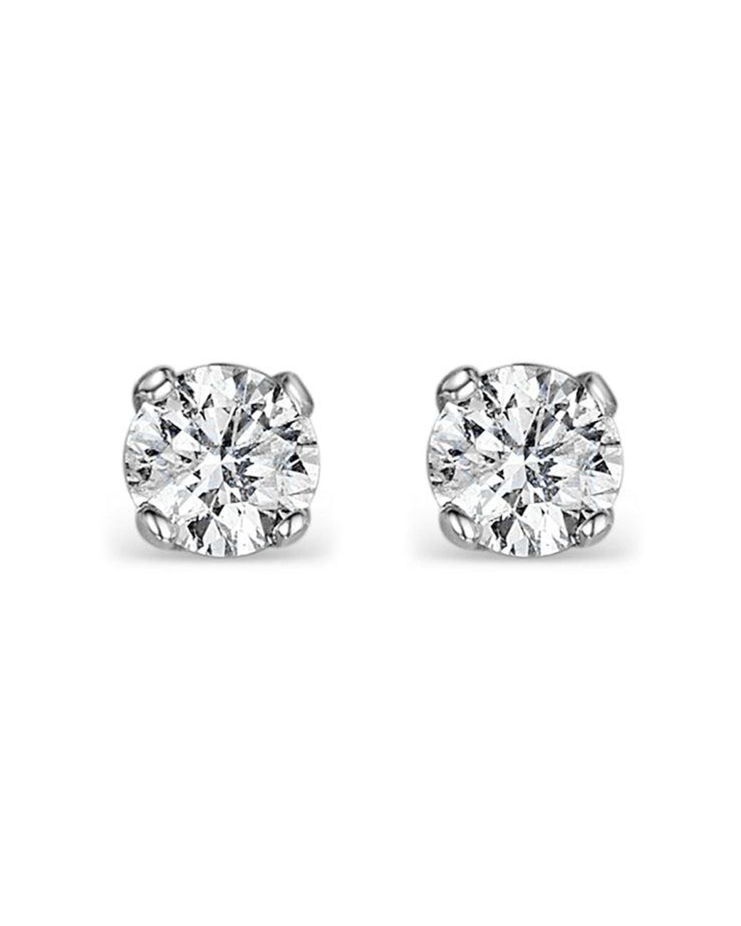 The Diamond Store Metallic Diamond Earrings 0.40Ct Studs Premium Quality