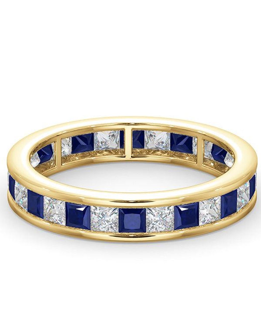 The Diamond Store Blue Eternity Ring Lauren Diamonds G/Vs And Sapphire 2.30Ct